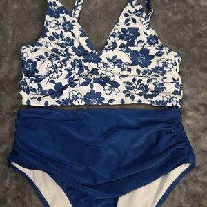 SHEIN Blue Floral Bikini Set